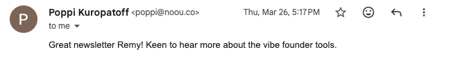 Email from Craig Lovelace