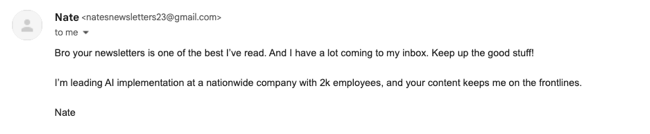 Email from Nate